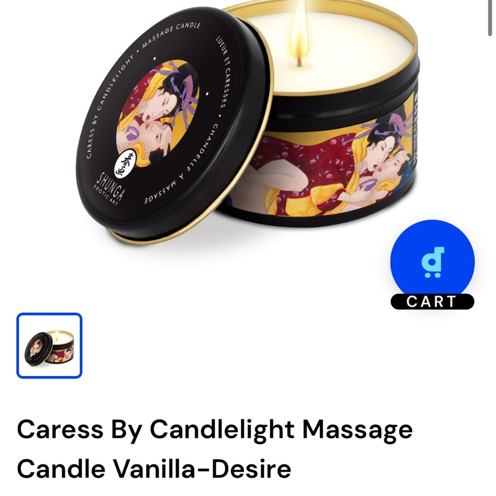 SHUN Caress by Candlelight Massage Candle - Vanilla-Desire‎